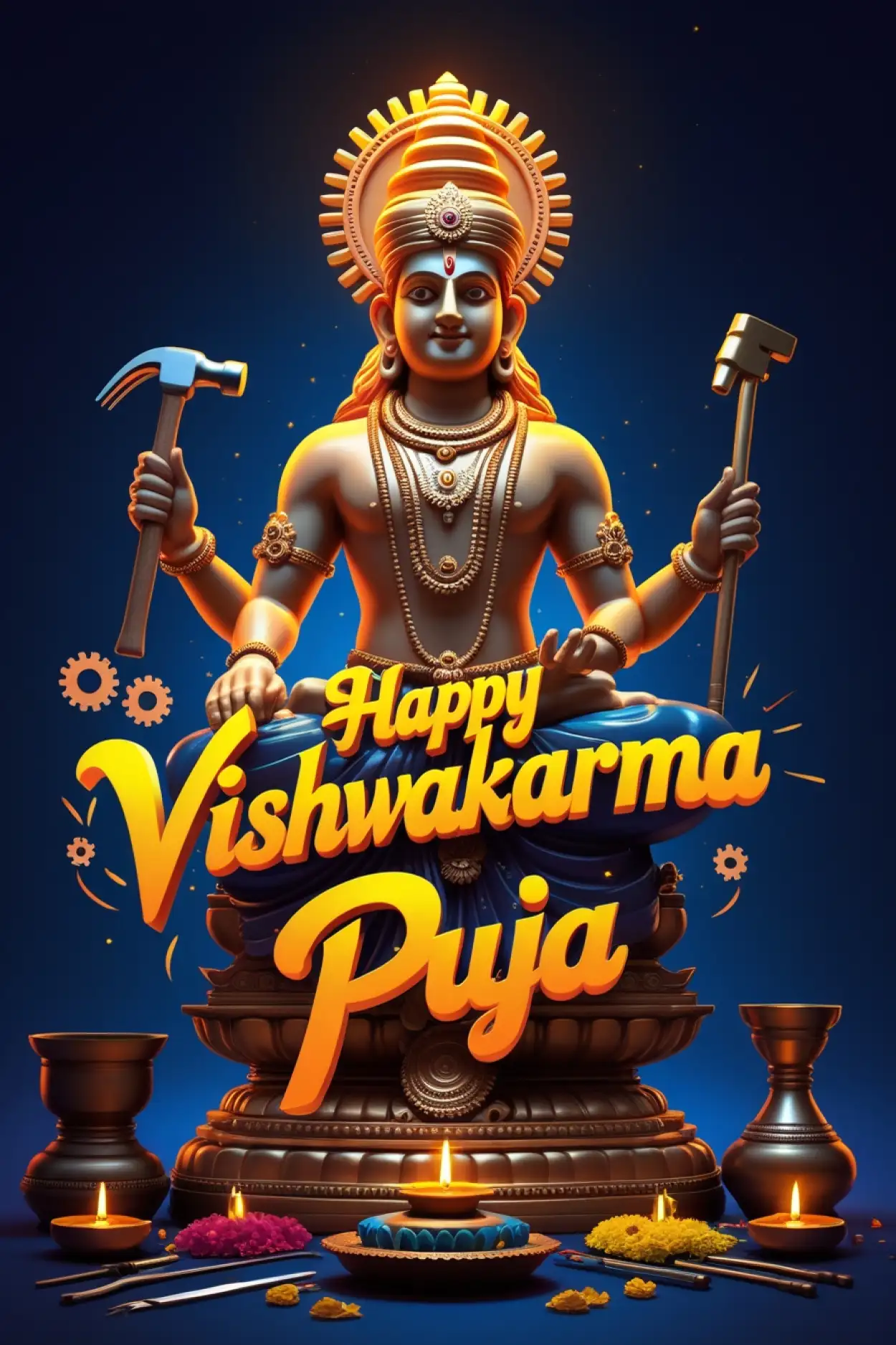 Free Download Happy Vishwakarma Puja WhatsApp DP - High Quality Happy Vishwakarma Puja Background