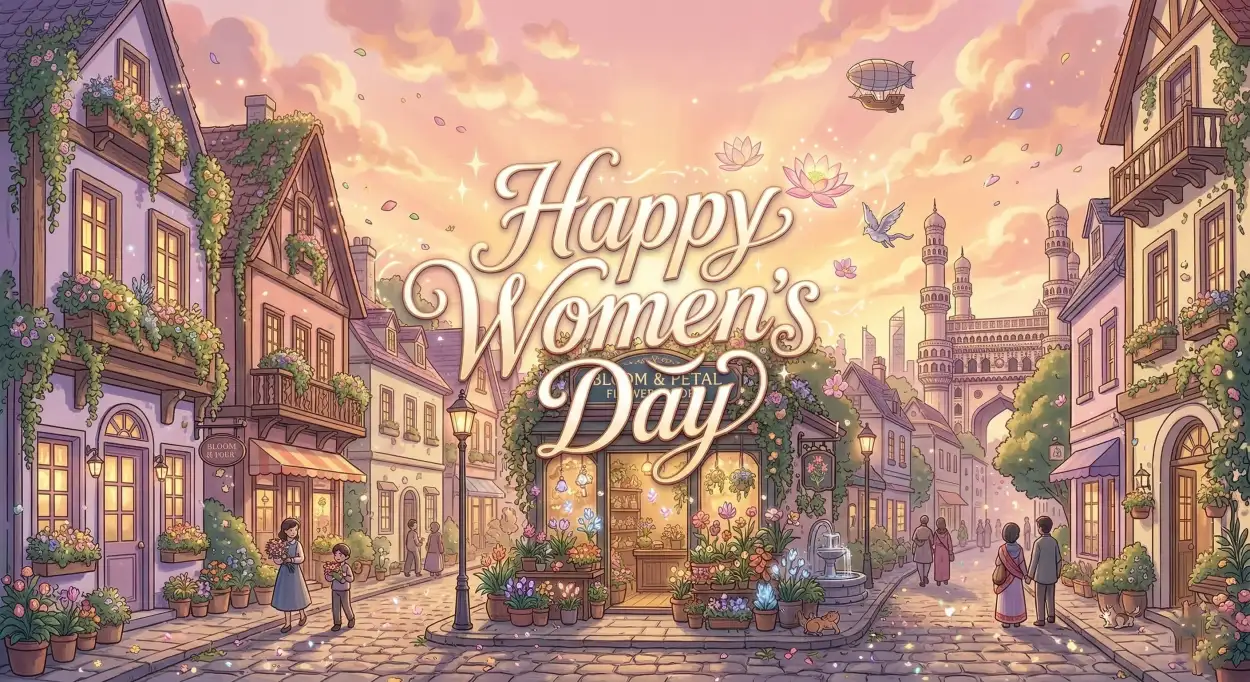 happy womens day wishes background image