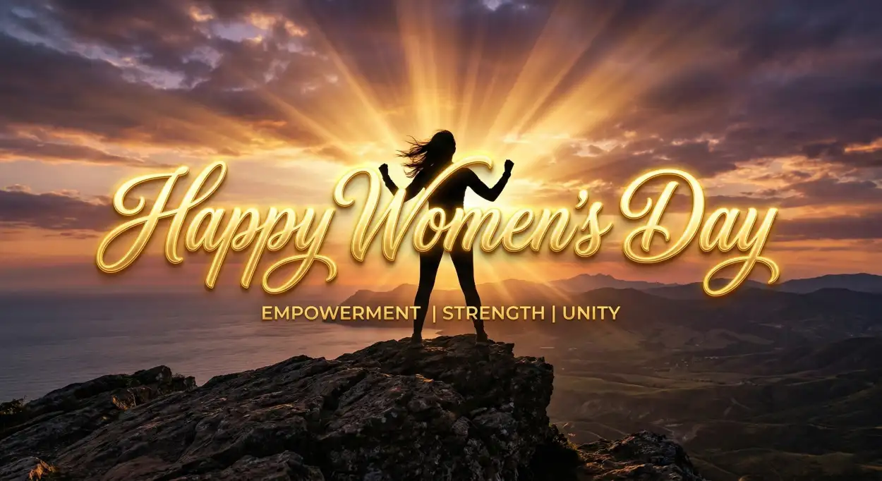 happy womens day wishes empowerment poster design