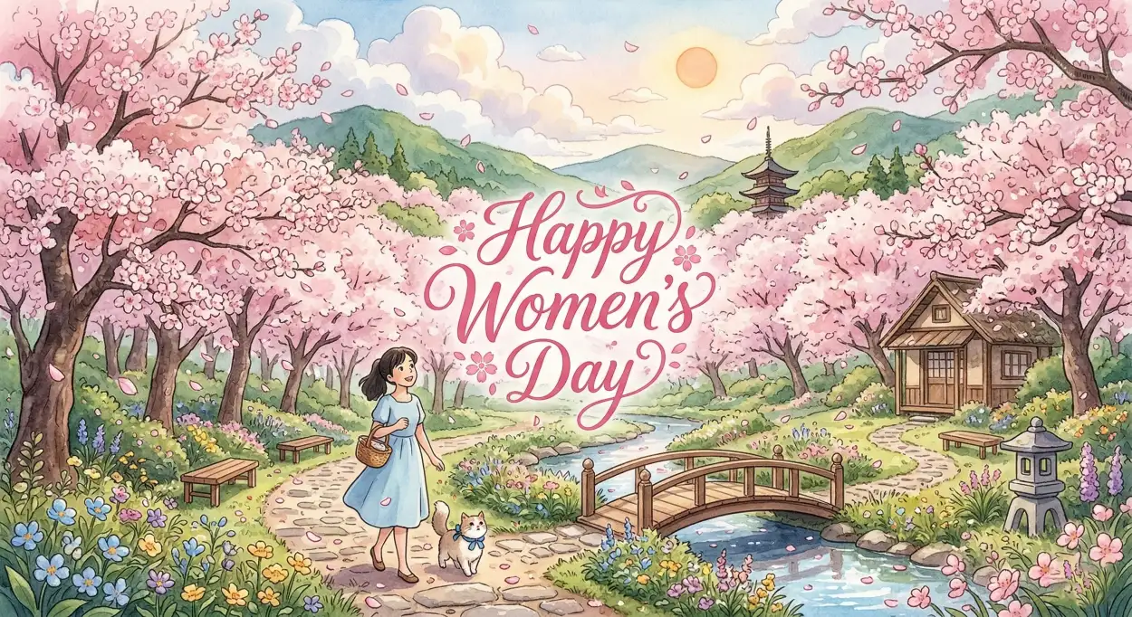 happy womens day wishes festival greeting card