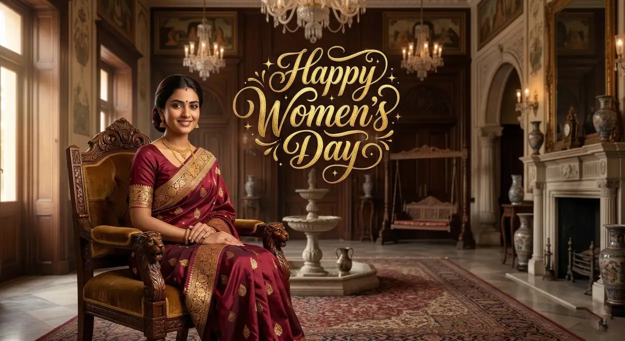 happy womens day wishes luxury design poster