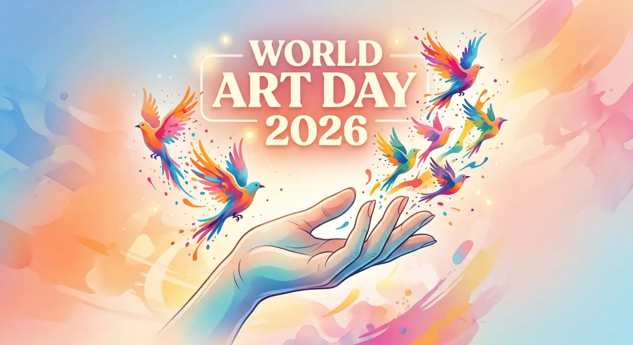 Free Download Happy World Art Day 2026 Wishes 2 - High Quality World Art Day 2026 Wishes Image