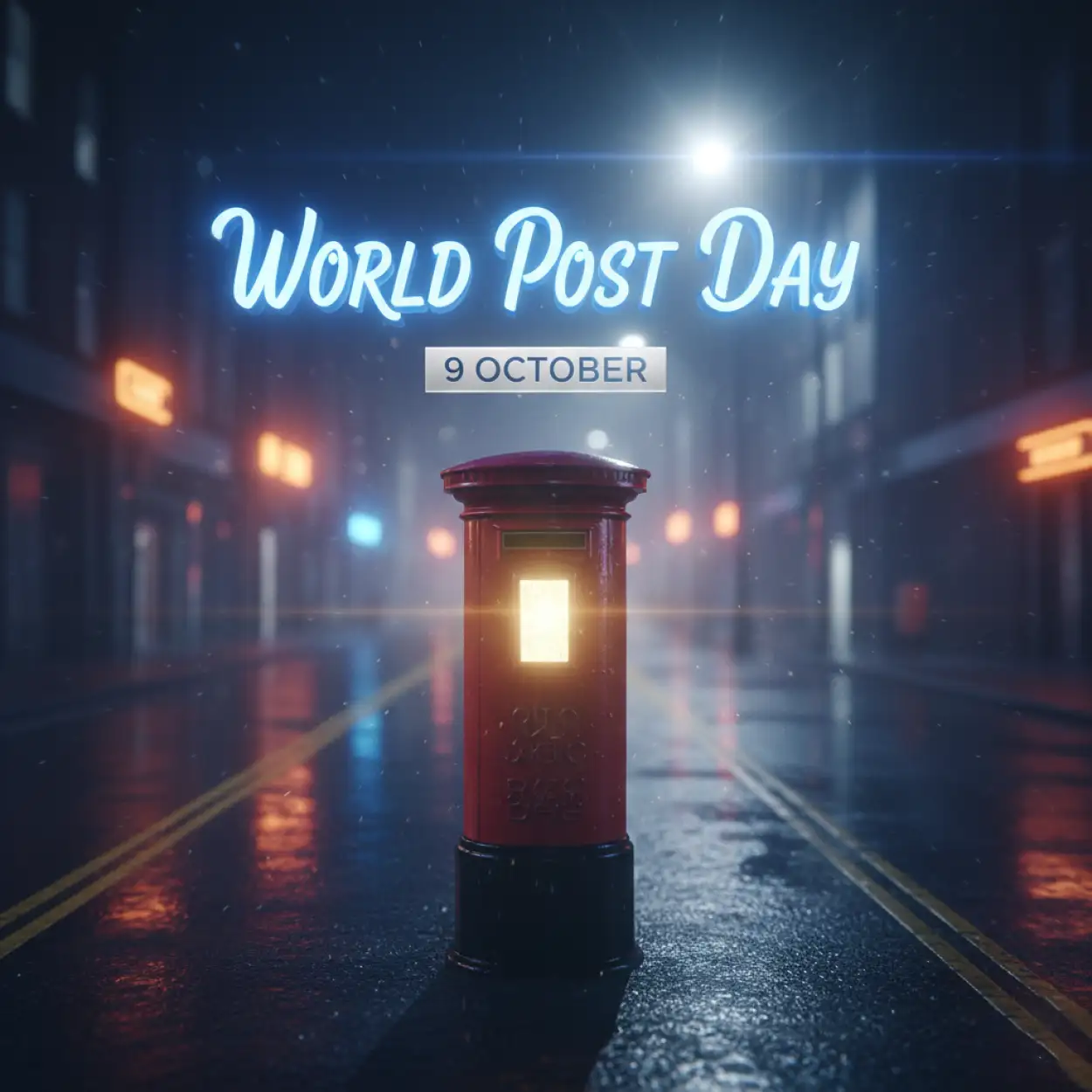 happy world post day 2025 vector illustration
