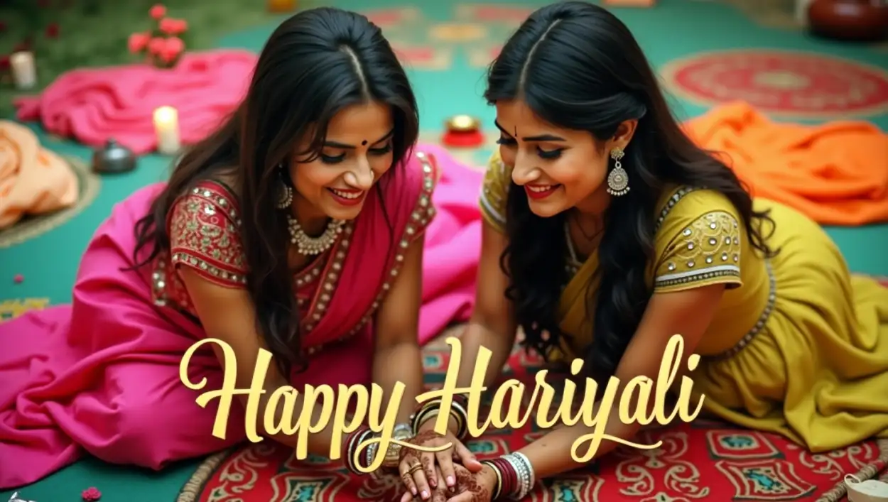 hariyali teej 2025 green dress images