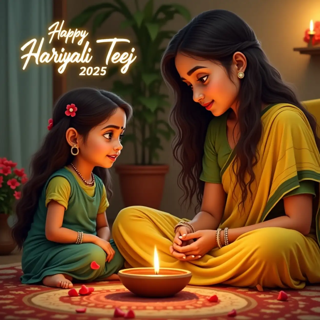 hariyali teej ka photo shayari ke sath