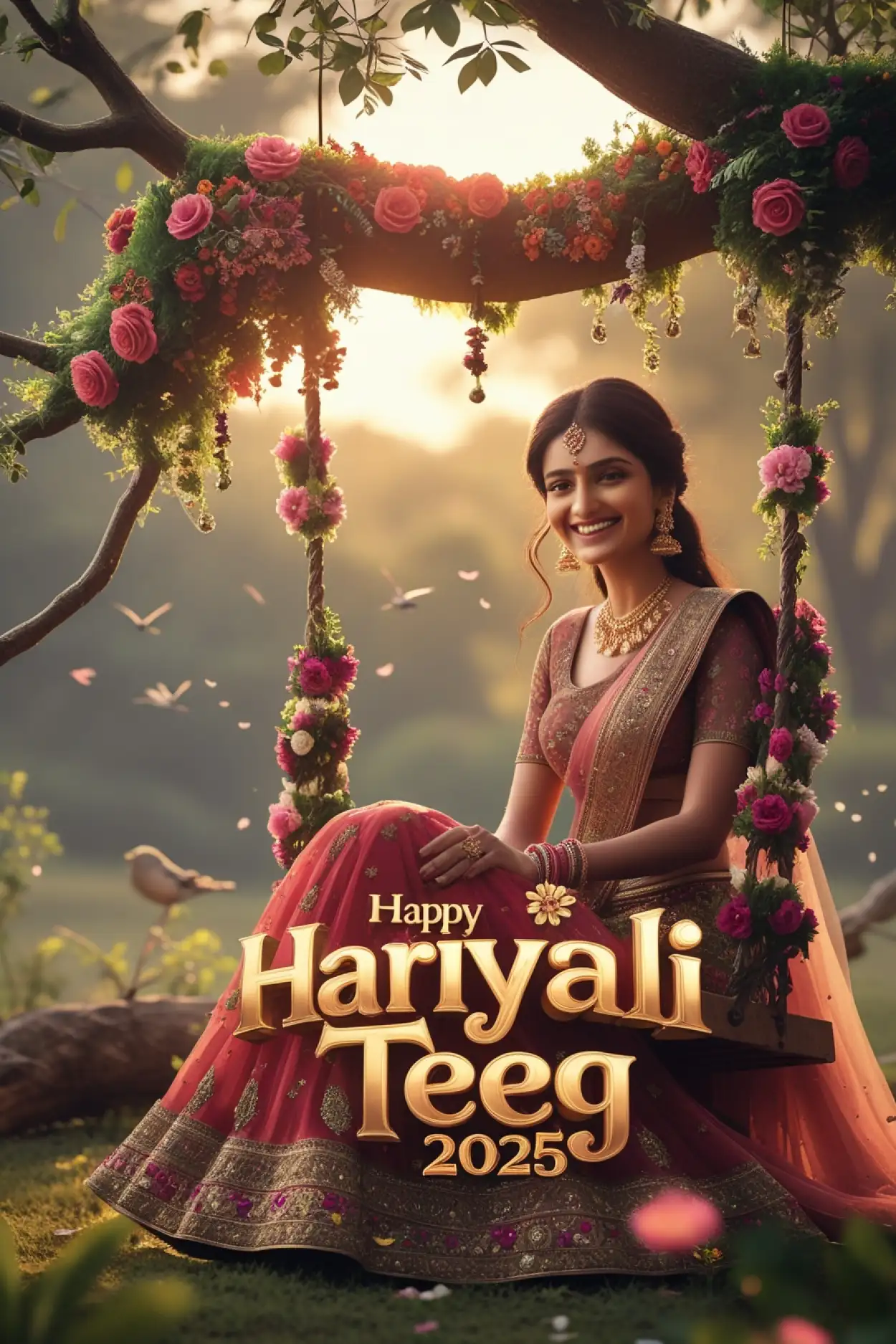 hariyali teej shubhkamnaye photo