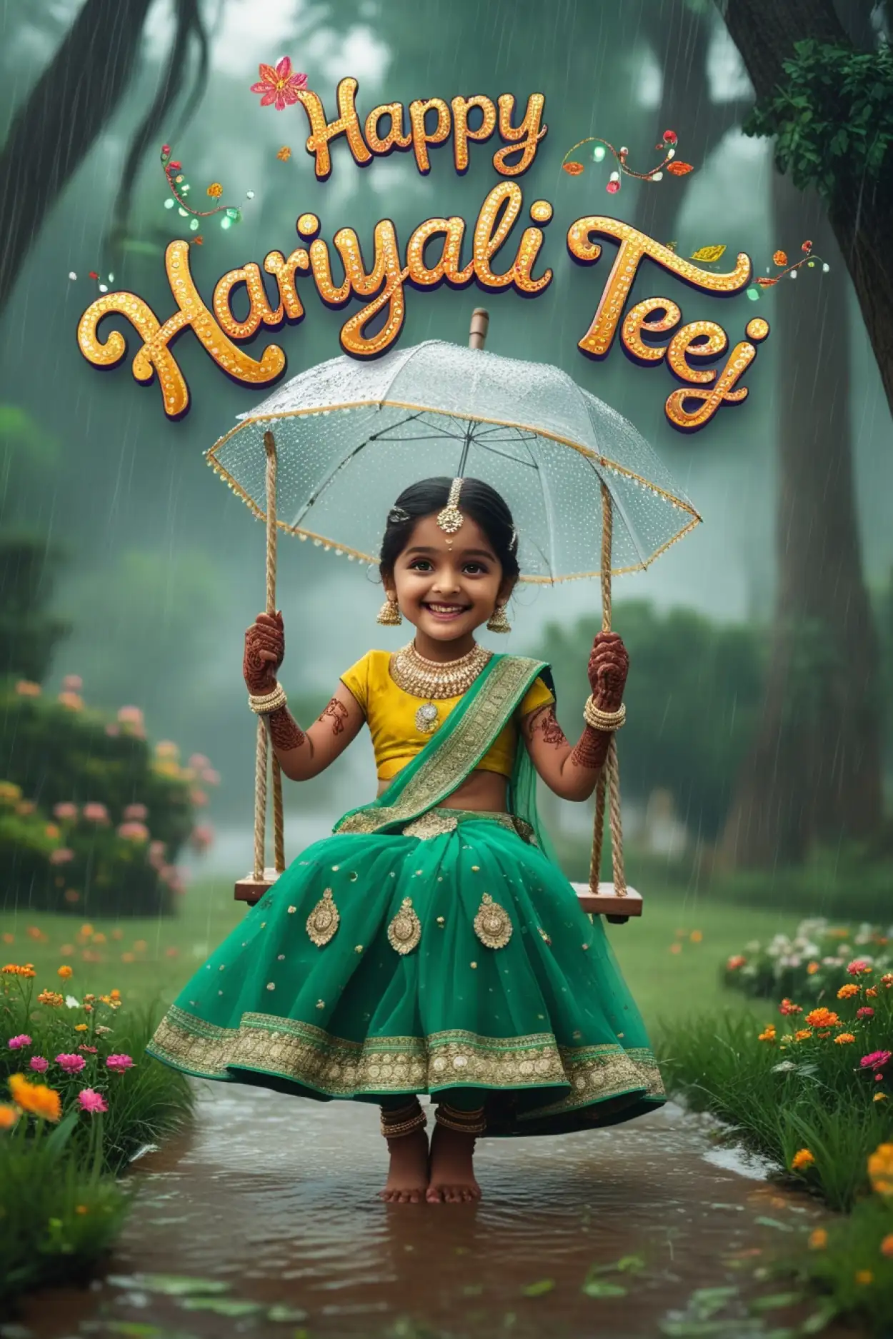 hariyali teej women’s festival swing images