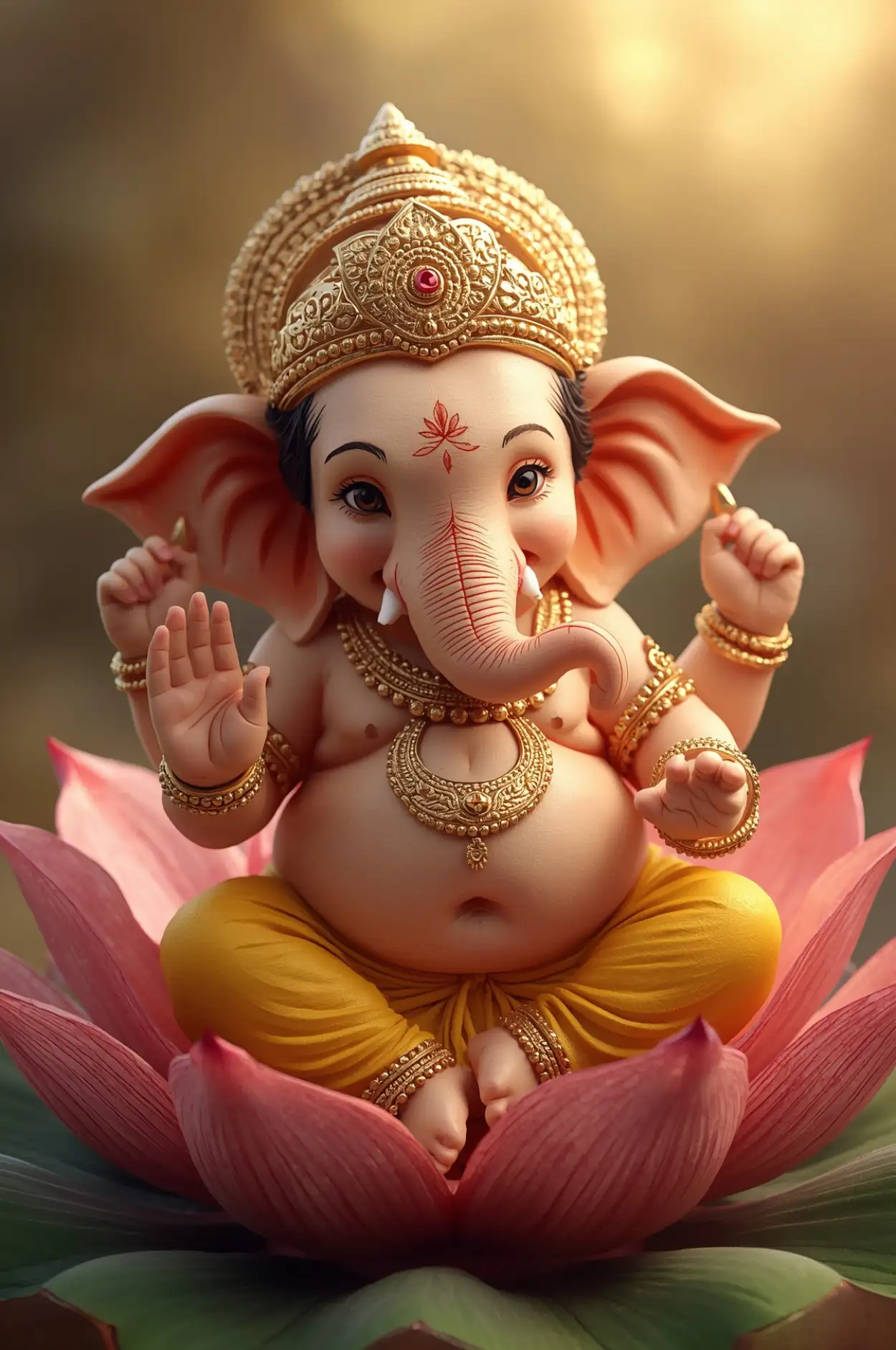 HD baby Ganesha images with background