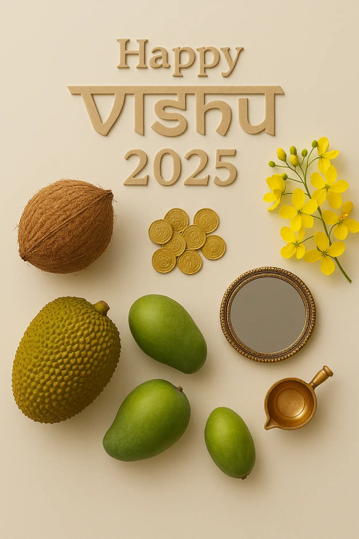 HD PNG of Vishu Kani 2025 download