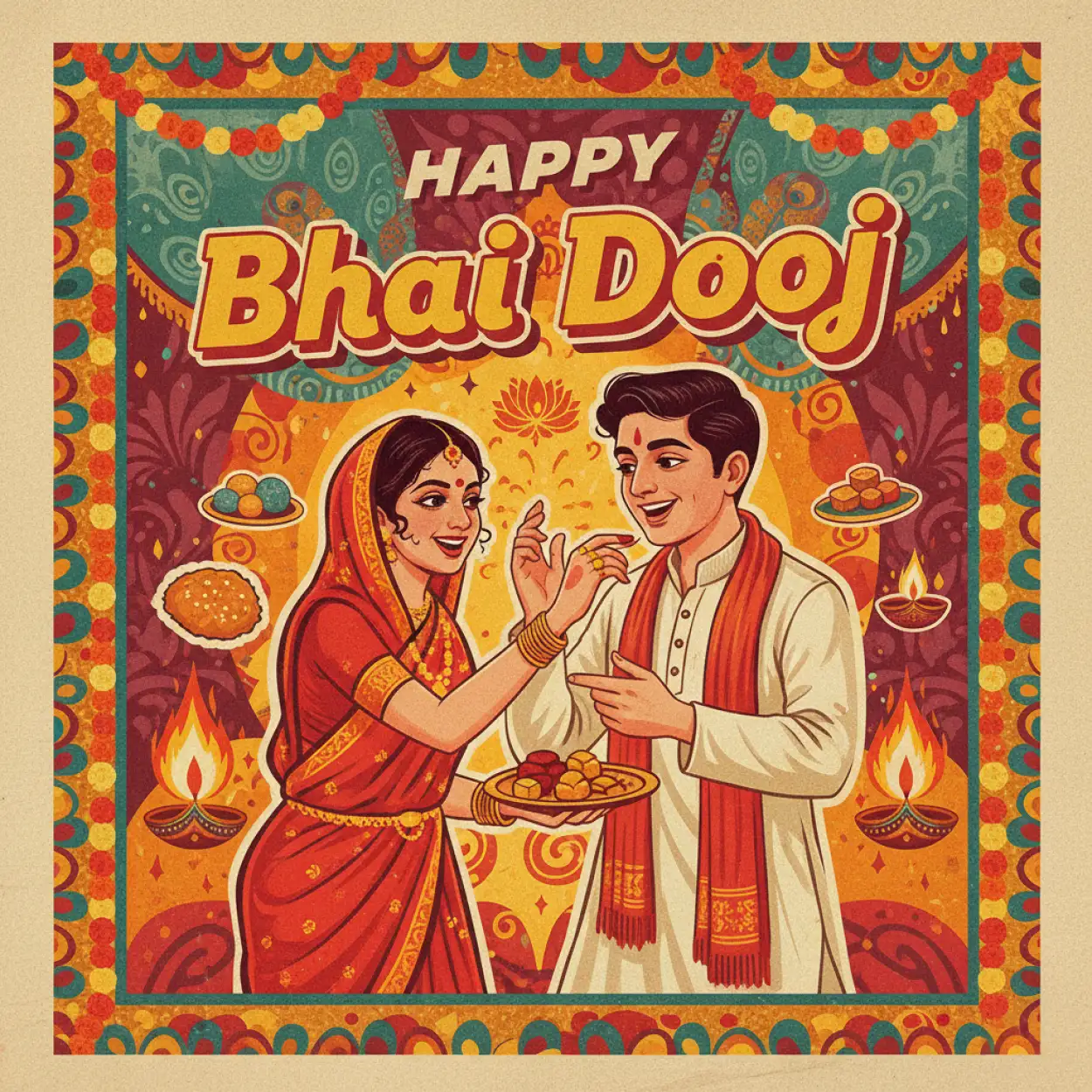 hd wallpaper for happy bhai dooj 2025 wishes download