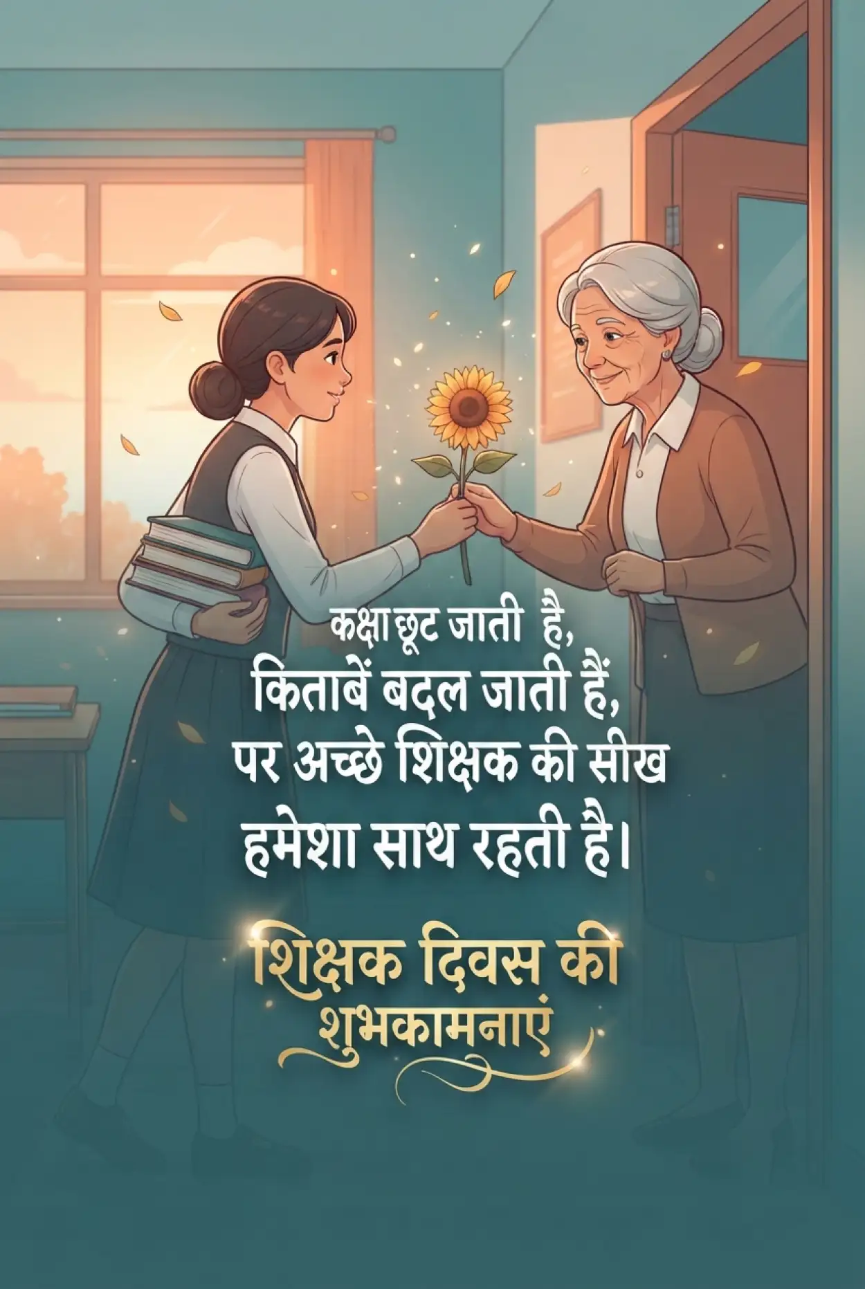 Free Download Heart Touching Teachers Day Wishes In Hindi - High Quality Teachers Day Wishes In Hindi Image