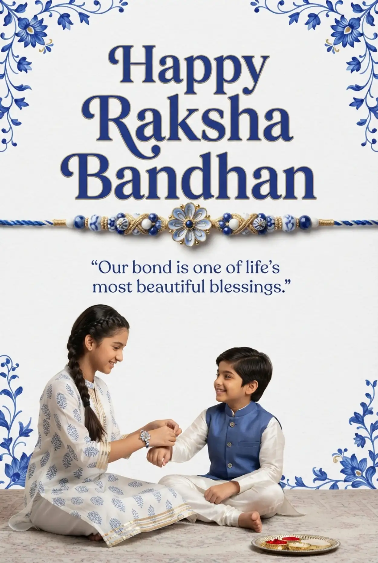 Free Download Heartfelt Raksha Bandhan Messages For Siblings - High Quality Happy Raksha Bandhan Greetings Image