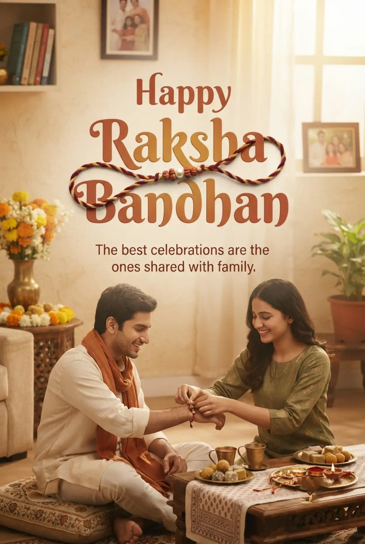 Free Download Heartwarming Raksha Bandhan Greetings For Family - High Quality Happy Raksha Bandhan Greetings Image