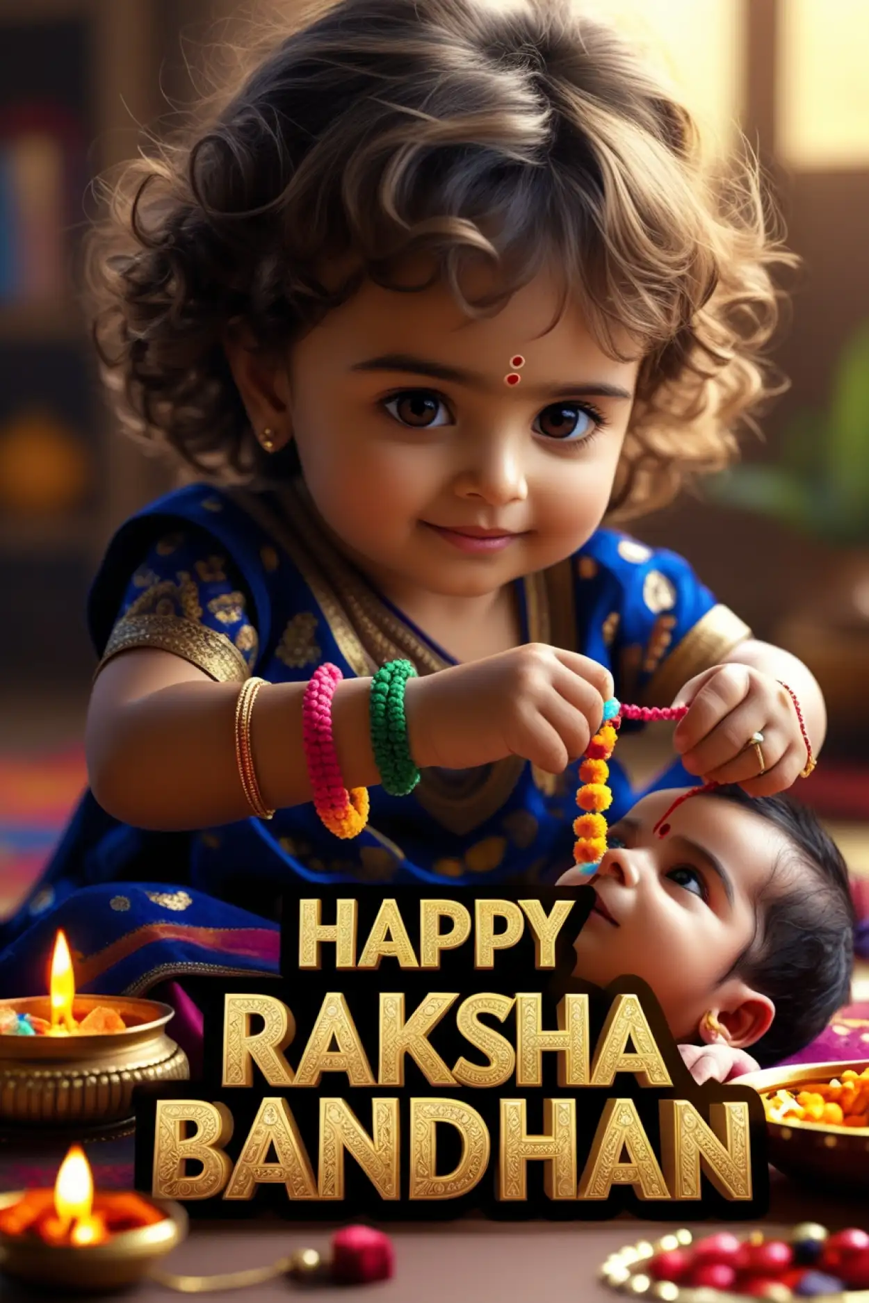 Free Download Heartwarming Raksha Bandhan Quotes For Small Siblings - High Quality Happy Raksha Bandhan Wishes For Children Background