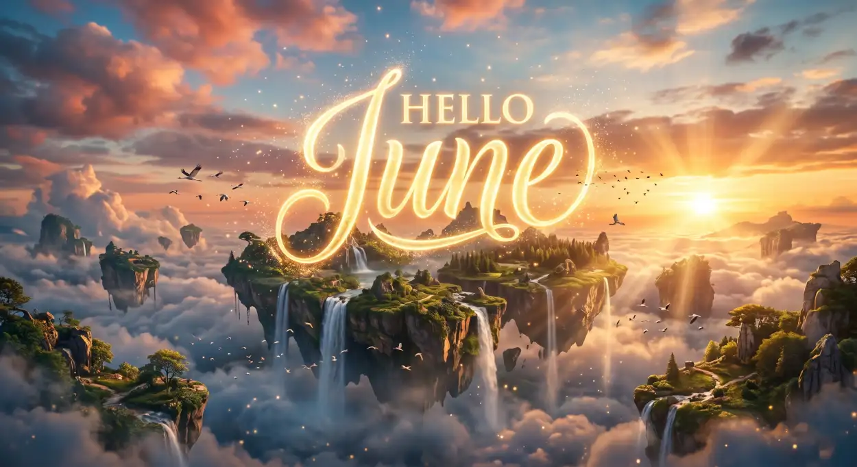 Free Download Hello June Beautiful Sky Wallpaper - High Quality Hello June Image