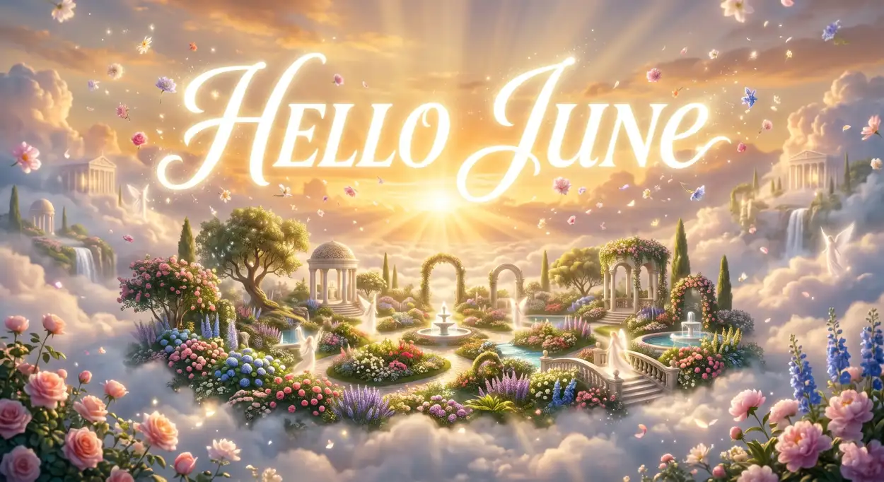 Free Download Hello June Elegant Summer Design - High Quality Hello June Image