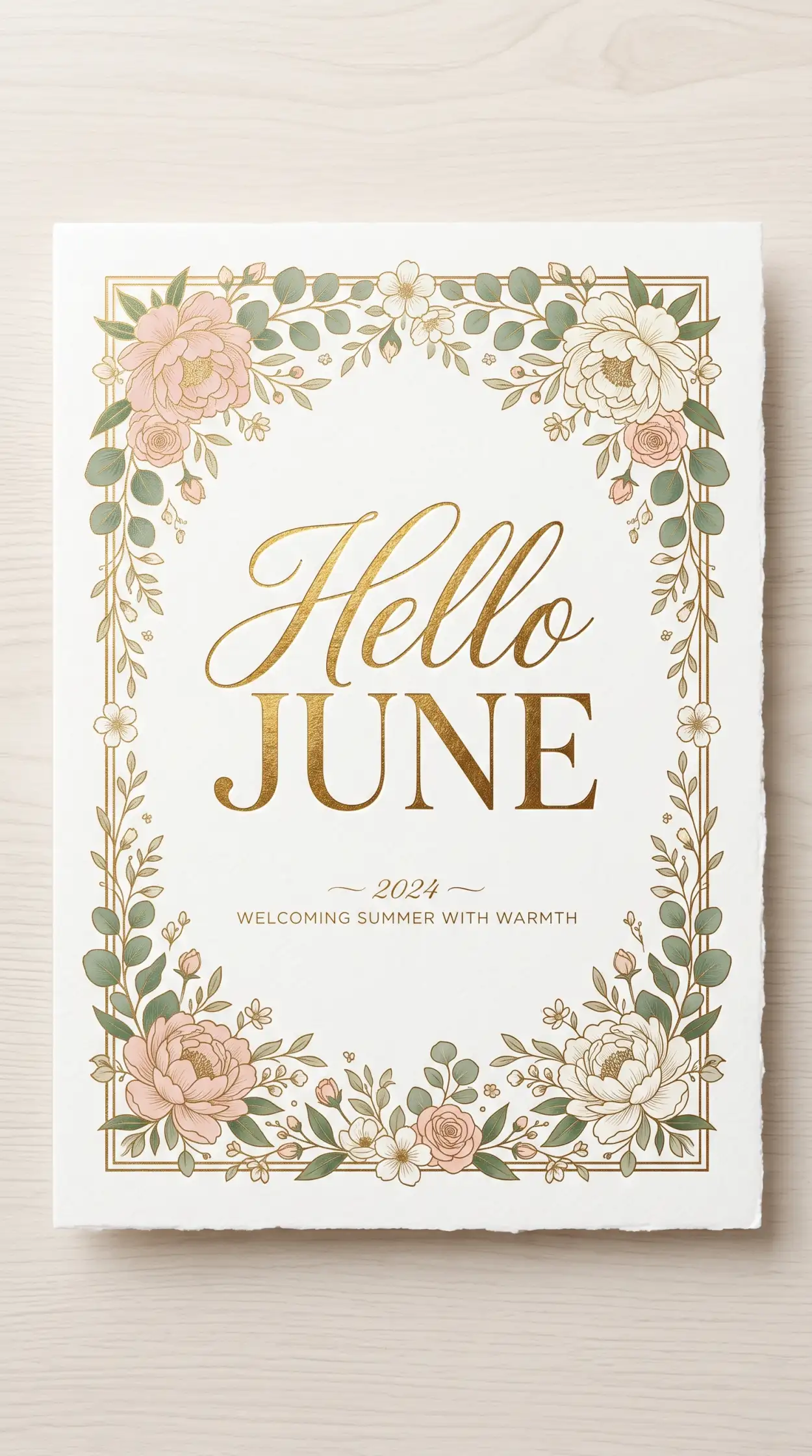 Free Download Hello June Greeting Card Template - High Quality Hello June Image