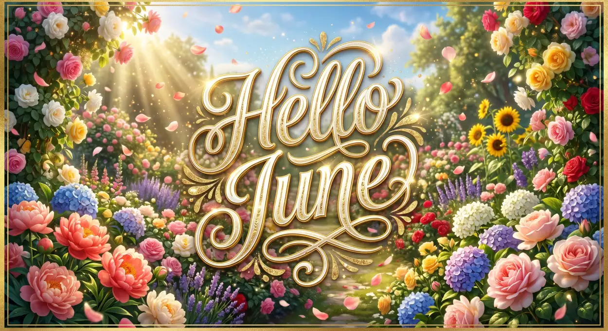 Free Download Hello June Happy Summer Greetings - High Quality Hello June Image