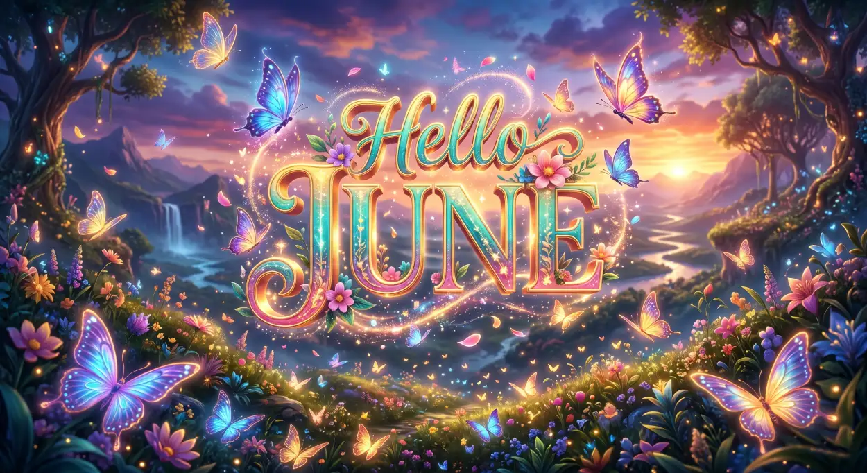 Free Download Hello June Positive Energy Wallpaper - High Quality Hello June Image