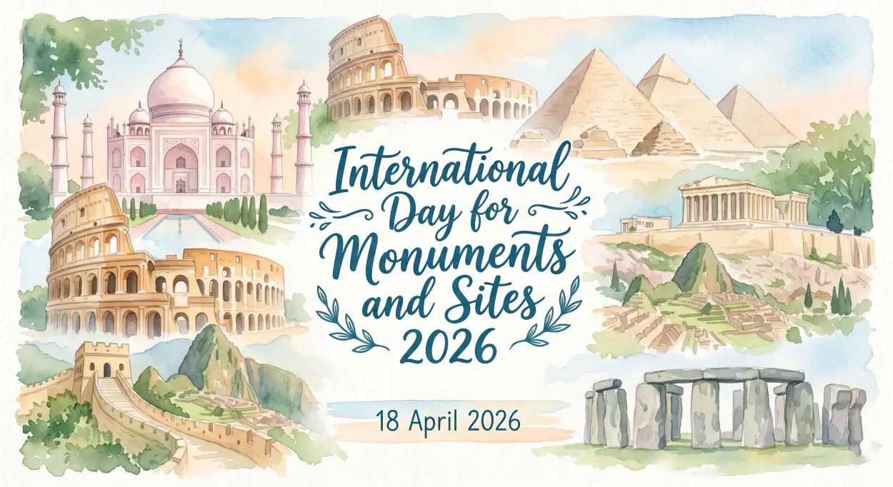 Free Download Heritage Monuments Illustration Png - High Quality International Day For Monuments And Sites 2026 Transparent PNG