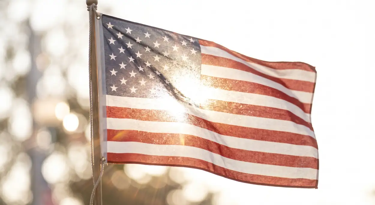 Free Download High Quality American Flag Banner Images For Website Design - High Quality Usa Flag Image