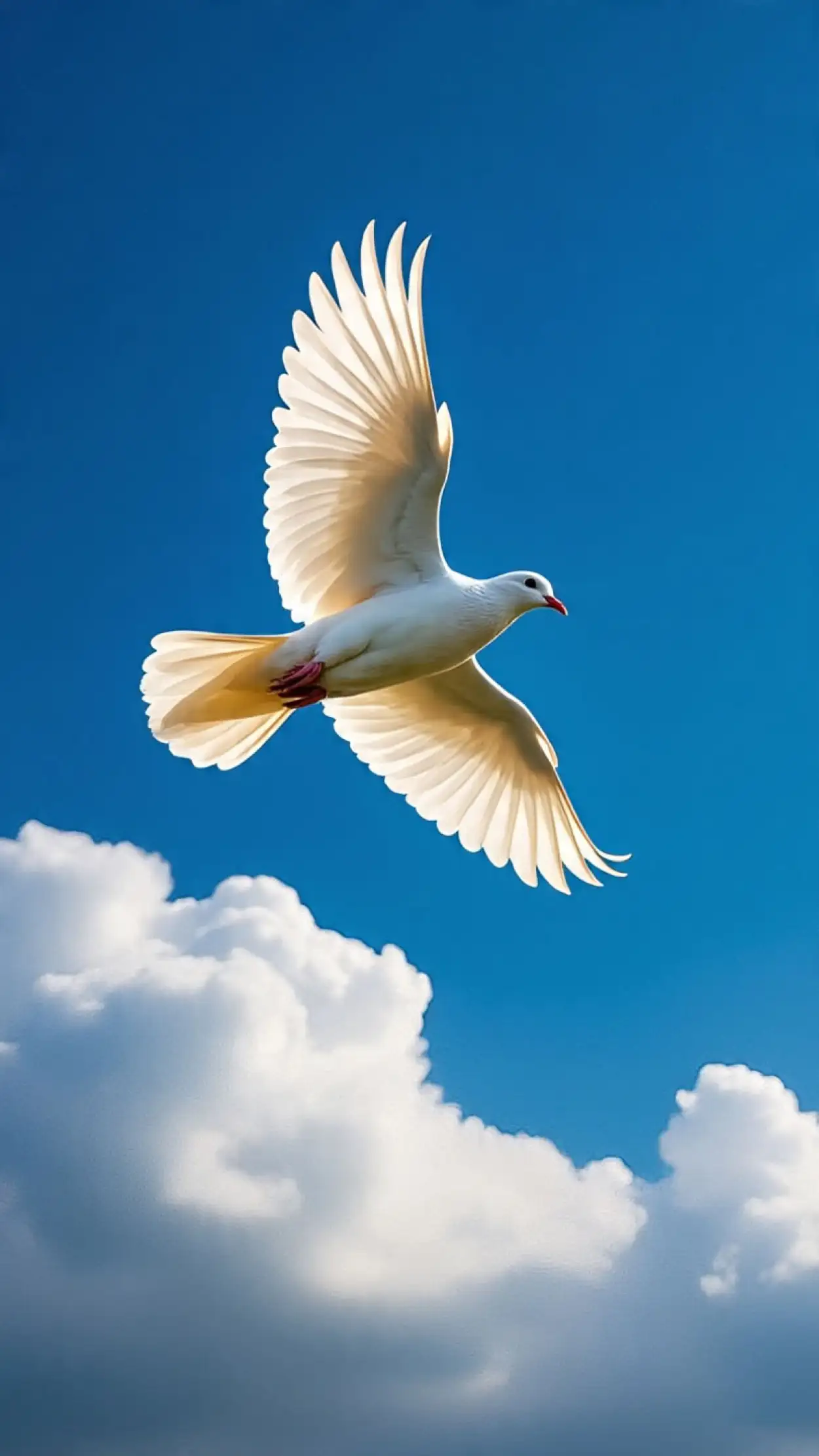 high quality white dove flying in blue sky photo hd