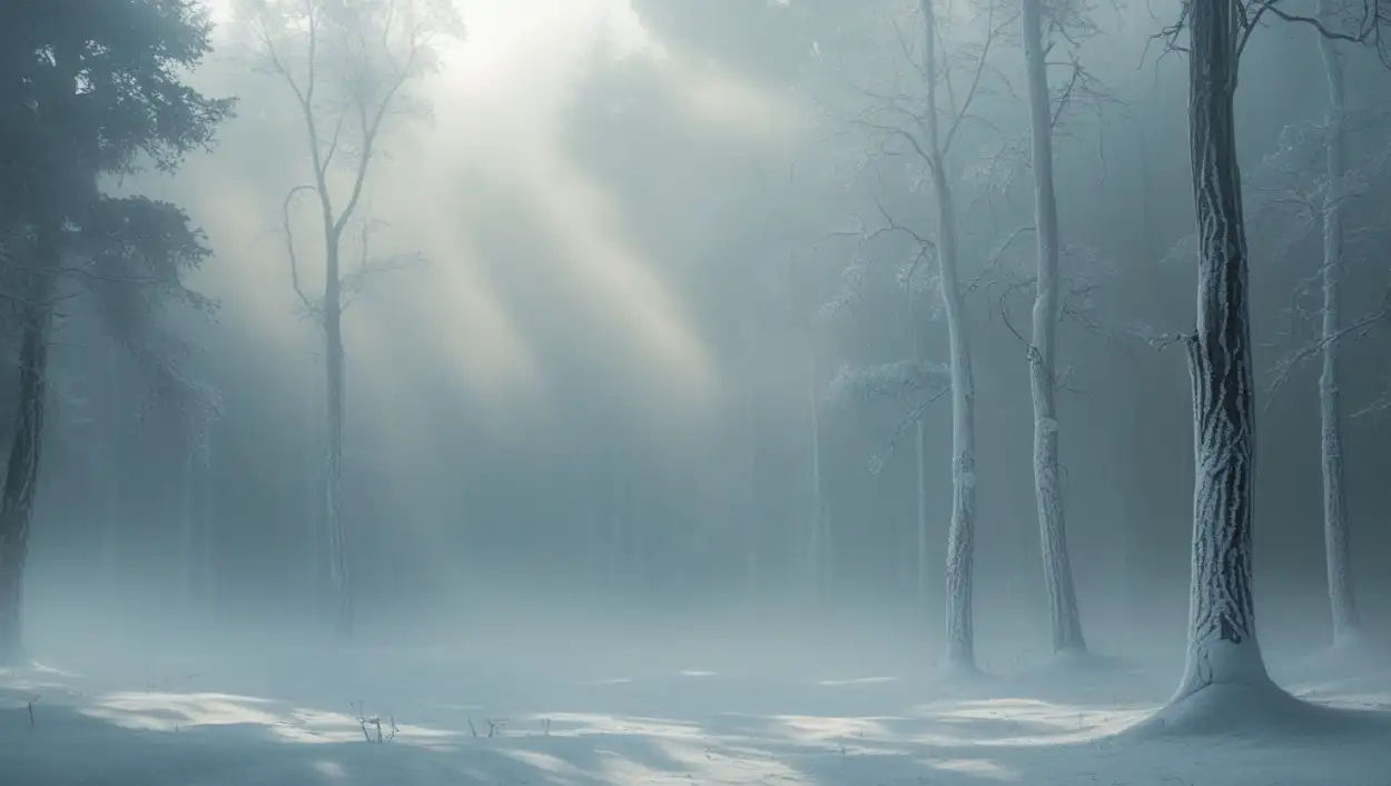 high resolution foggy forest nature background