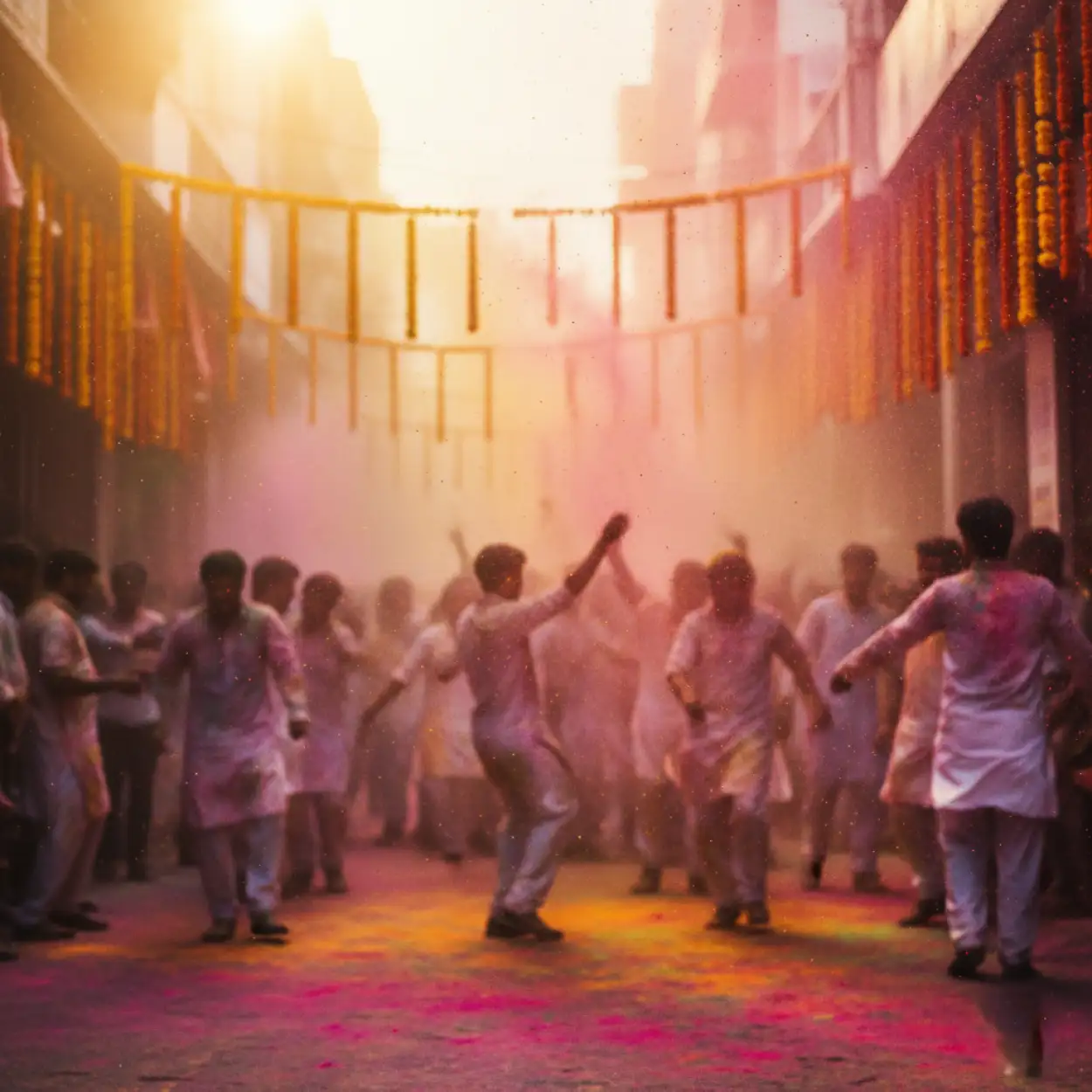 Free Download Holi Background With Festival Celebration Scene - High Quality Holi Background Background Image