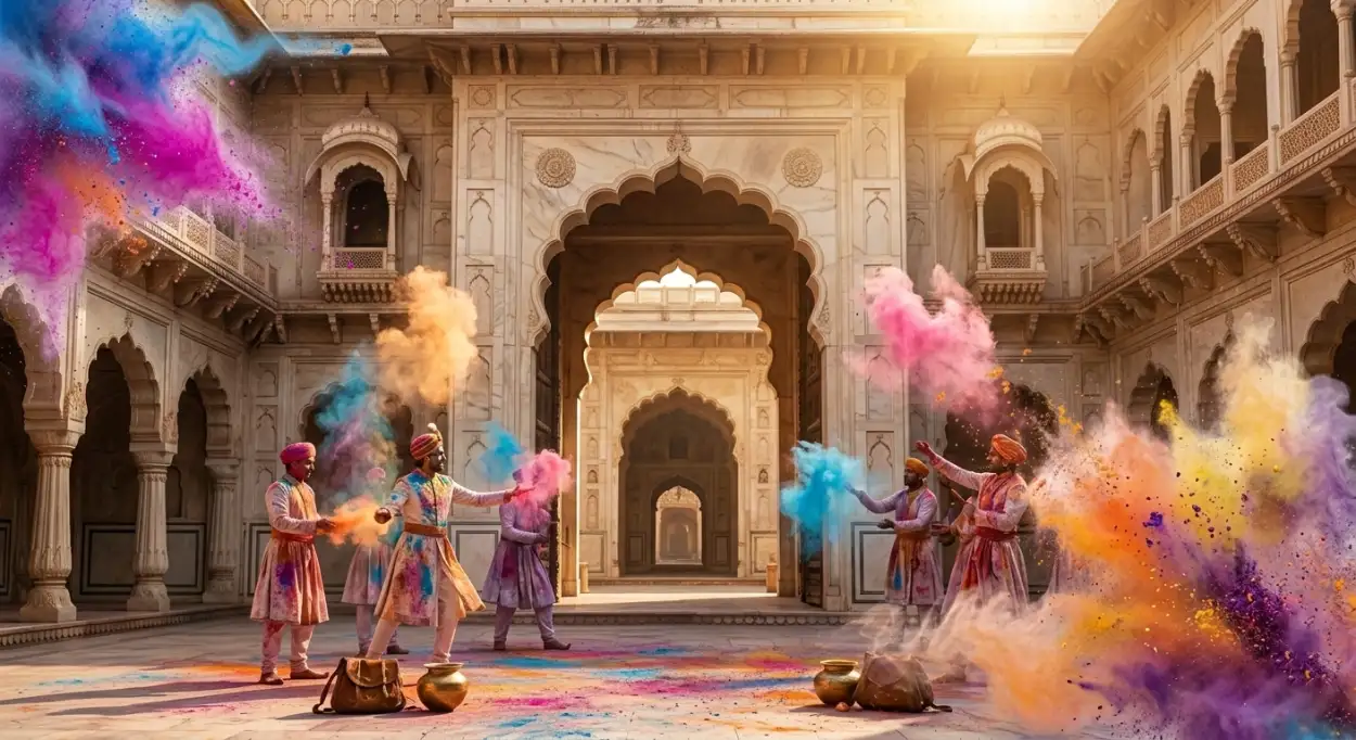 holi poster background for advertising