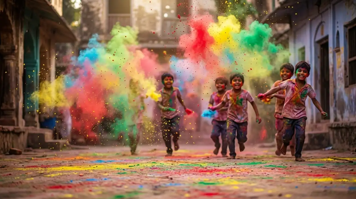 holi poster background for facebook cover