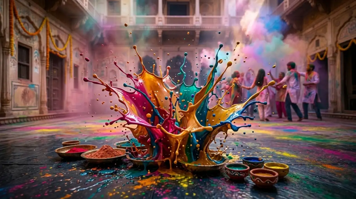 holi poster background for print poster