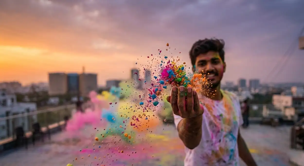 holi poster background portrait size