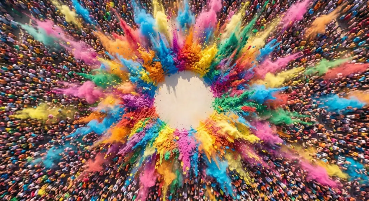 holi poster background spring festival theme