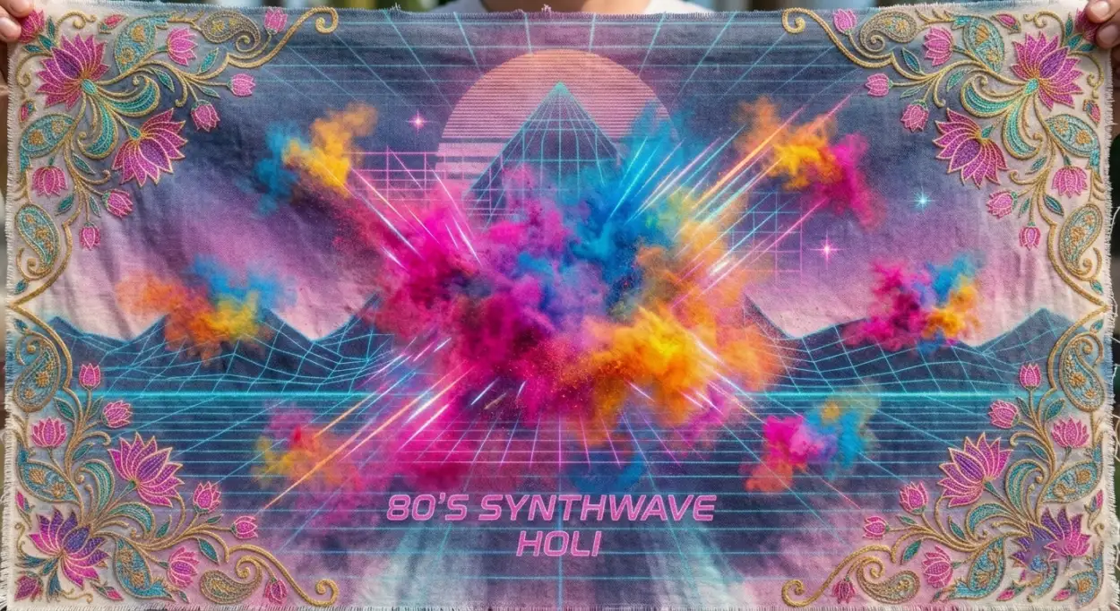 holi poster background with dynamic splash