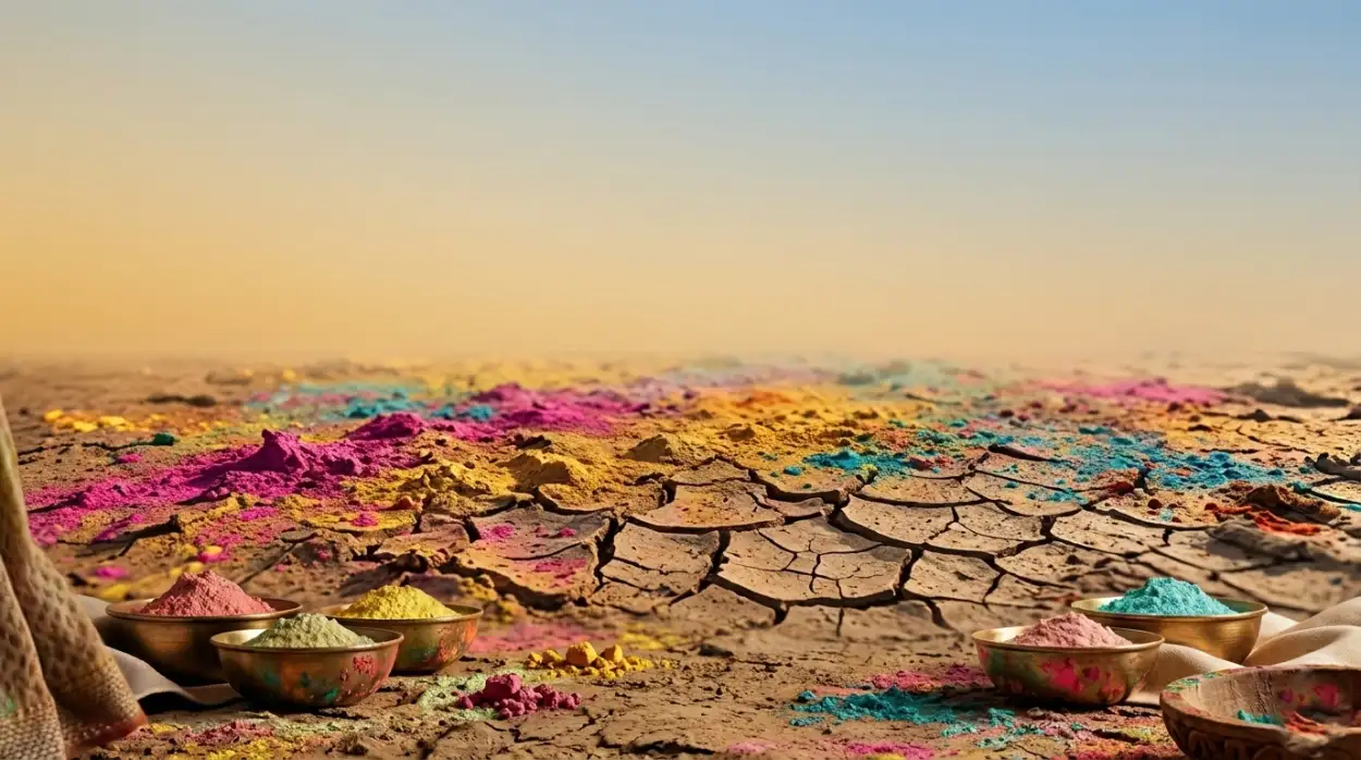 holi poster background with indian culture theme