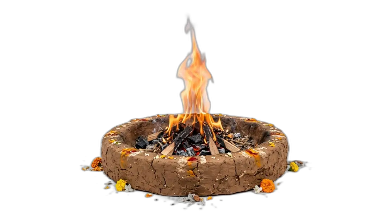 Free Download Holika Dahan Bonfire Image Transparent - High Quality Holika Dahan Fire Png Transparent PNG