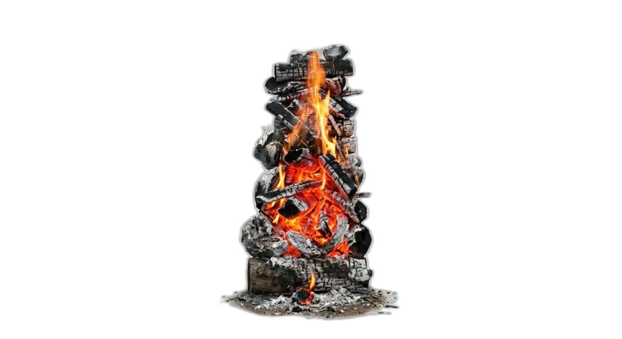 Free Download Holika Dahan Bonfire Realistic Cutout Png - High Quality Holika Dahan Fire Png Transparent PNG