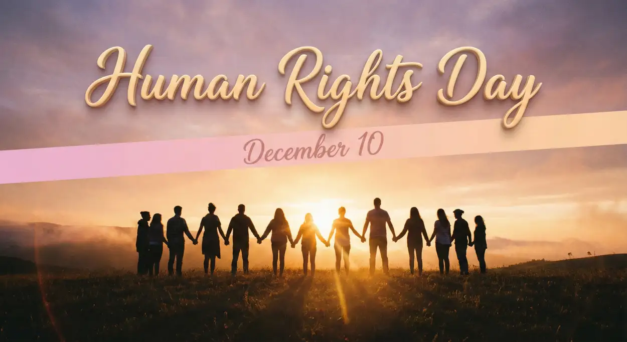 human rights day greeting card design