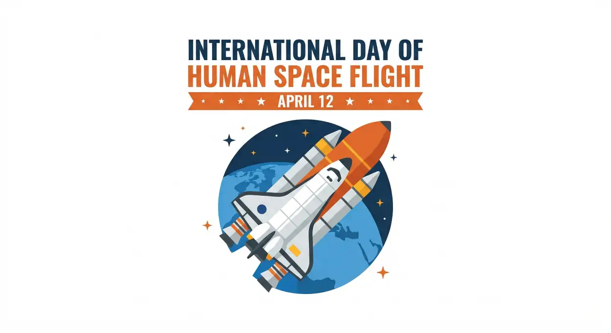 Free Download Human Space Flight Awareness Day 2026 - High Quality International Day Of Human Space Flight 2026 Image