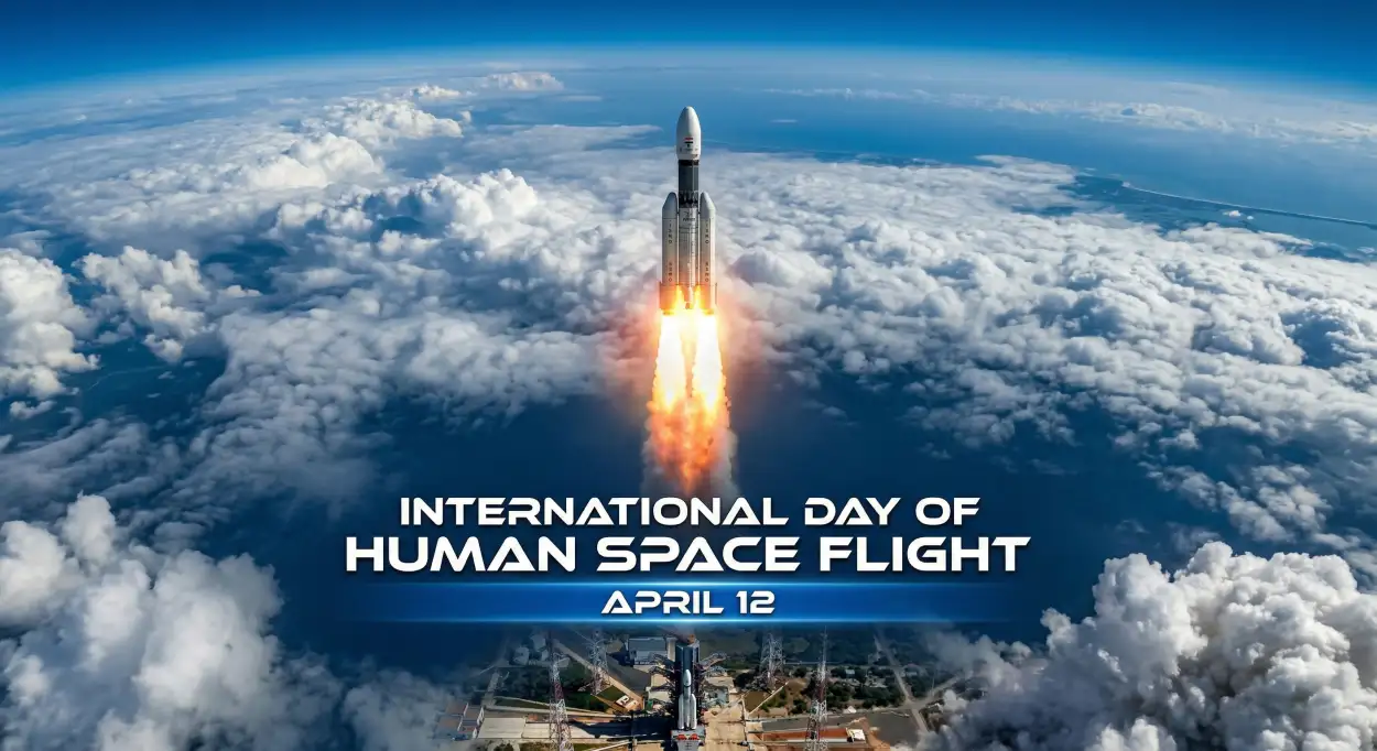 Free Download Human Space Flight Day Poster Design 2026 - High Quality International Day Of Human Space Flight 2026 Image