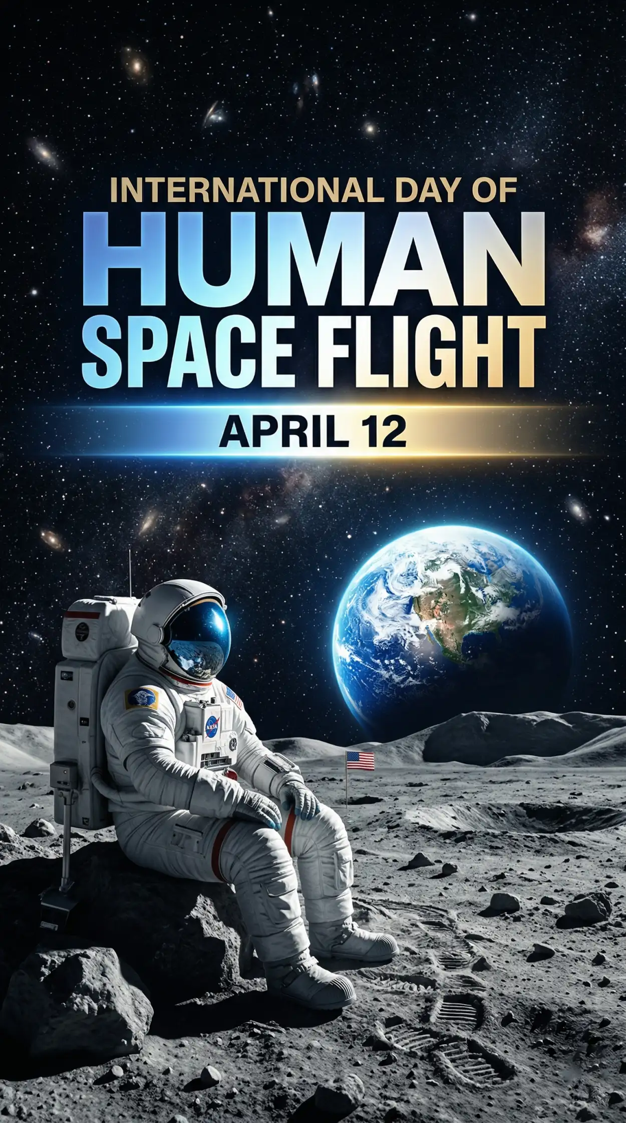 Free Download Human Space Flight Facebook Post Design - High Quality International Day Of Human Space Flight 2026 Image