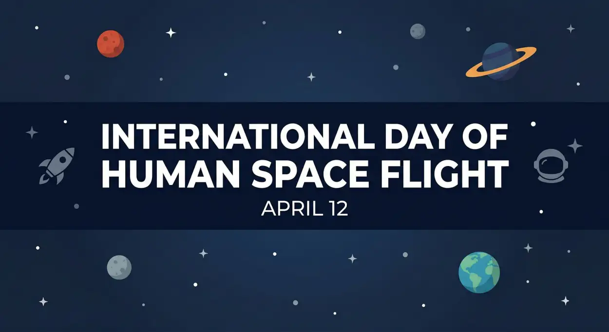 Free Download Importance Of Space Flight Day 2026 - High Quality International Day Of Human Space Flight 2026 Image