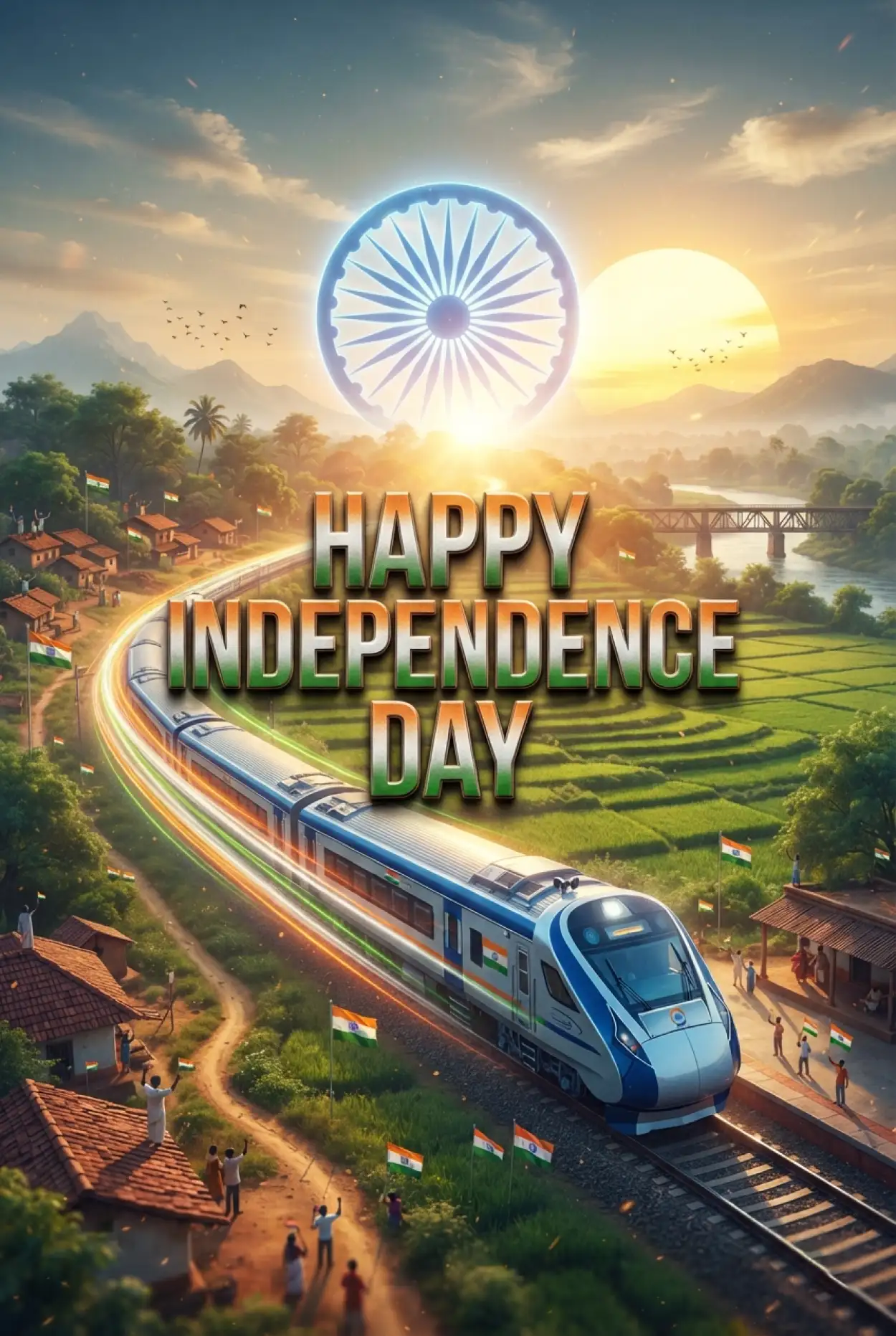 Free Download Independence Day 2026 4k Wishes Images - High Quality Indian Independence Day Wishes 2026 Image