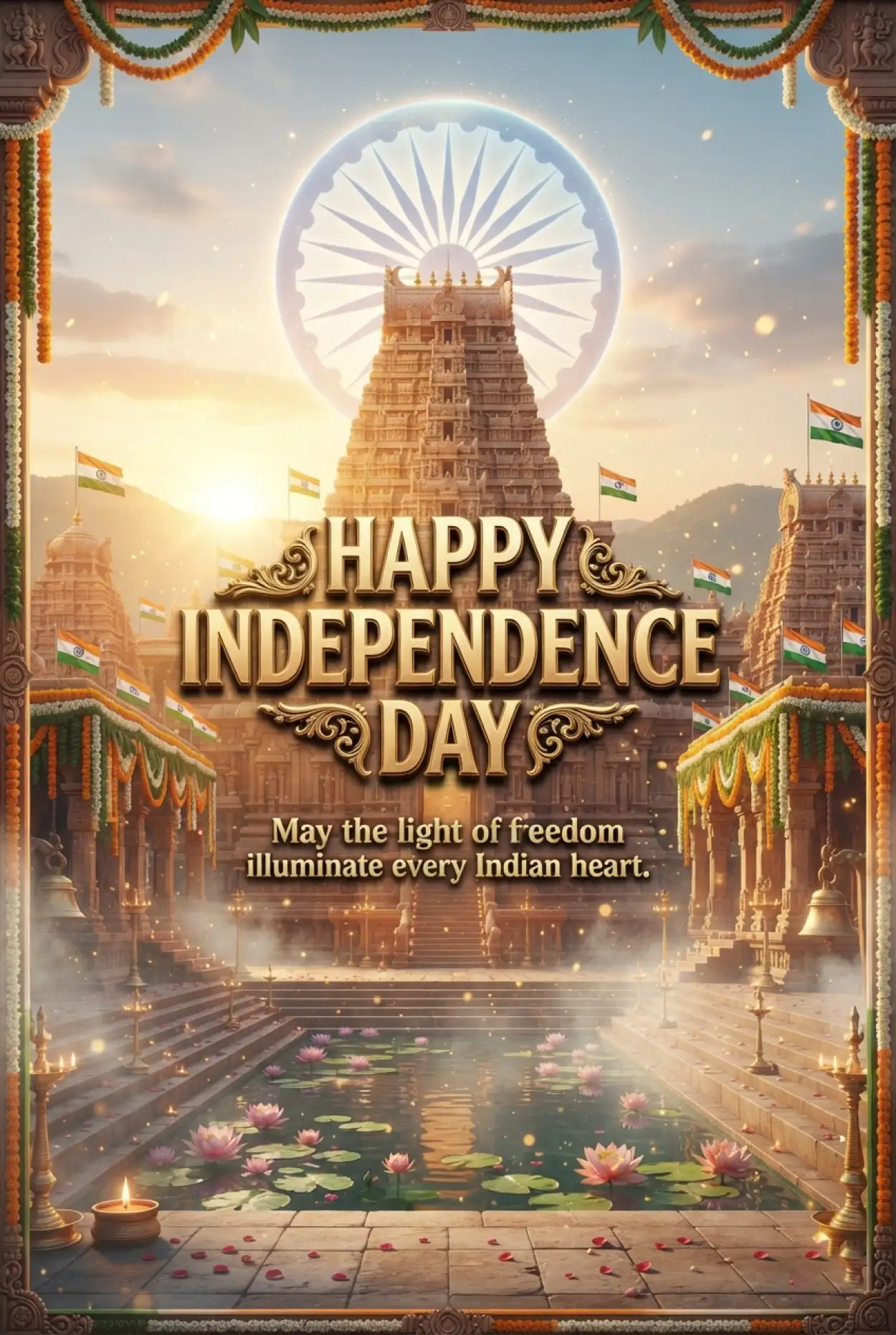 Free Download Independence Day 2026 Festival Greeting Images - High Quality Indian Independence Day Wishes 2026 Image