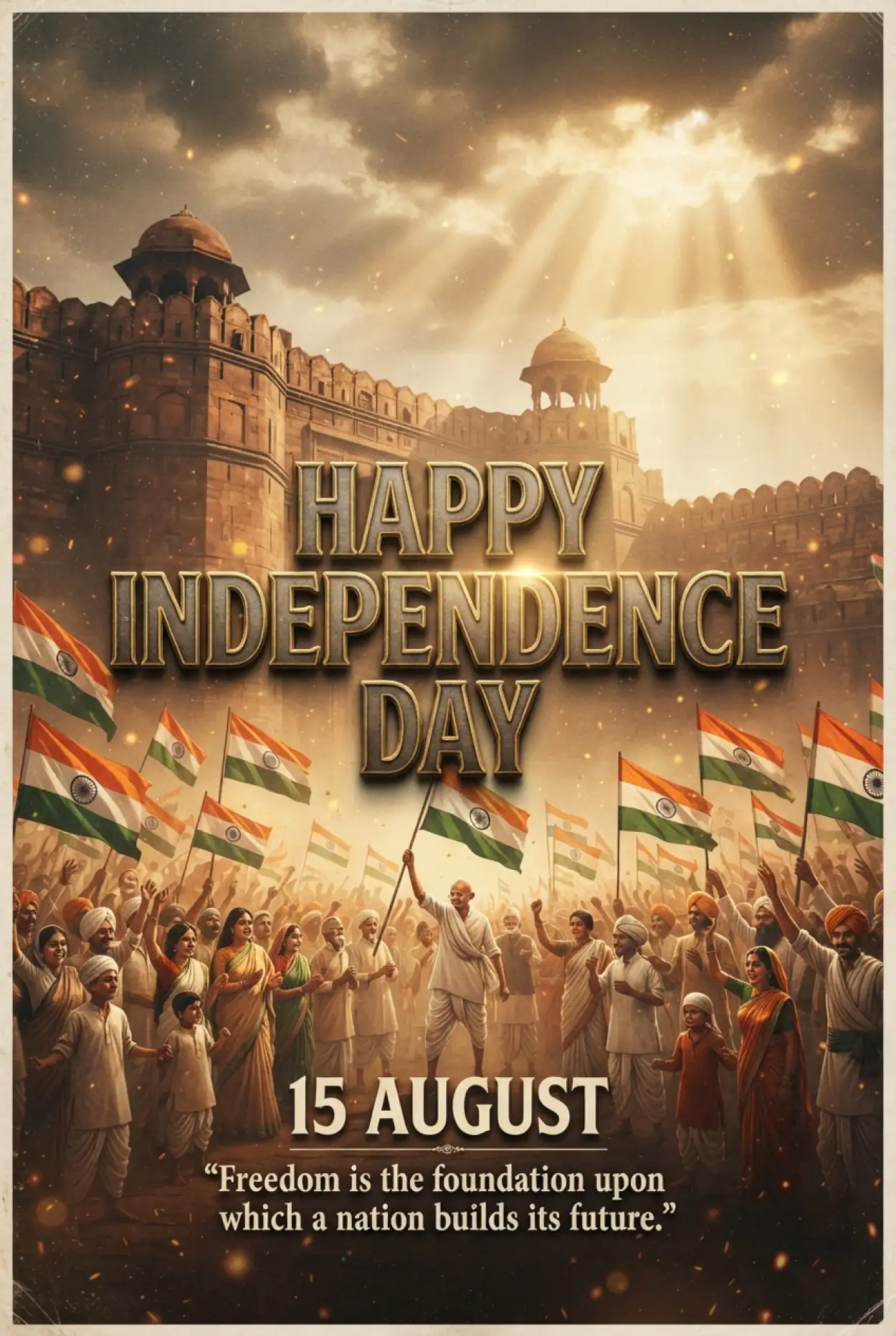 Free Download Independence Day 2026 Hd Greeting Images - High Quality Indian Independence Day Wishes 2026 Image