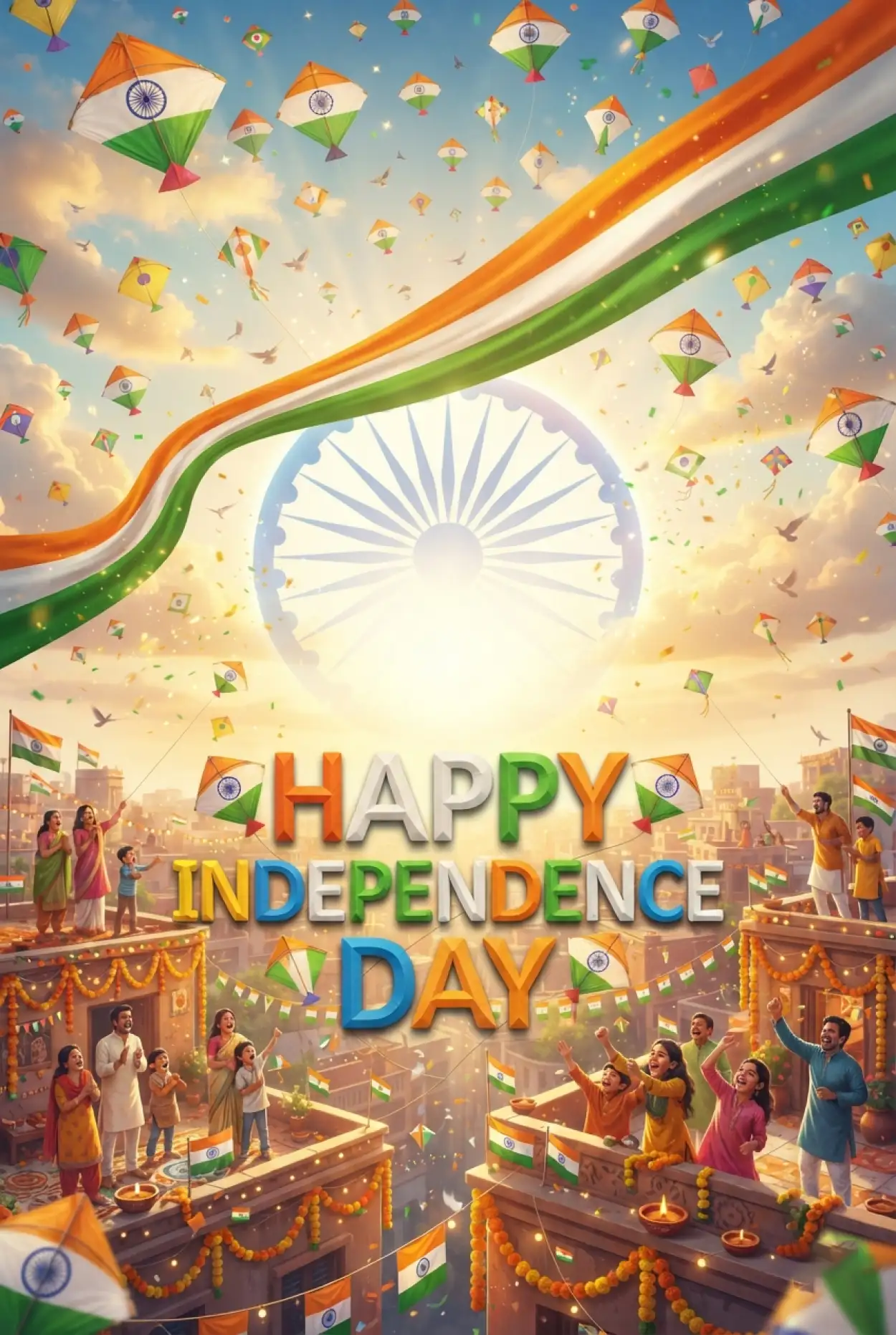 Free Download Independence Day 2026 Jai Hind Wishes - High Quality Indian Independence Day Wishes 2026 Image