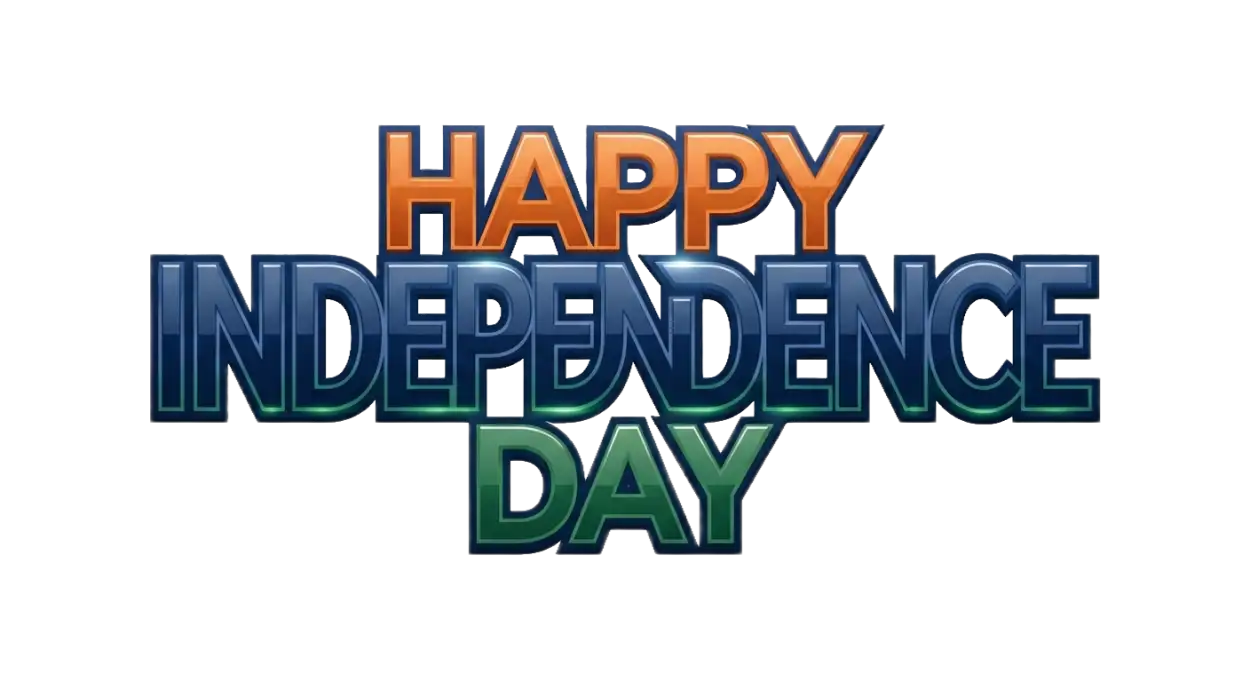 Free Download Independence Day 3d Text Png - High Quality Happy Independence Day Png 2026 Transparent PNG