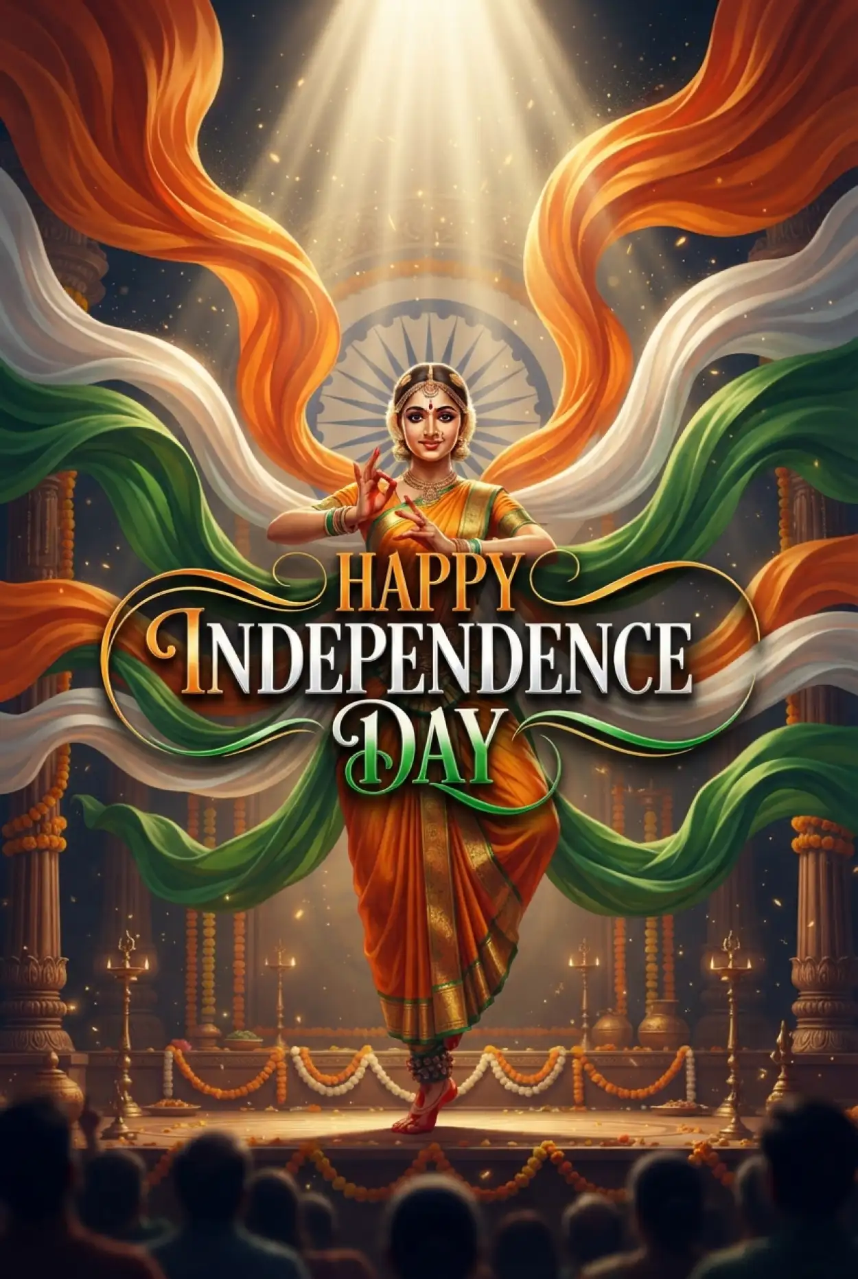 Free Download Independence Day Bharat Mata Poster 2026 - High Quality Independence Day Poster 2026 Image