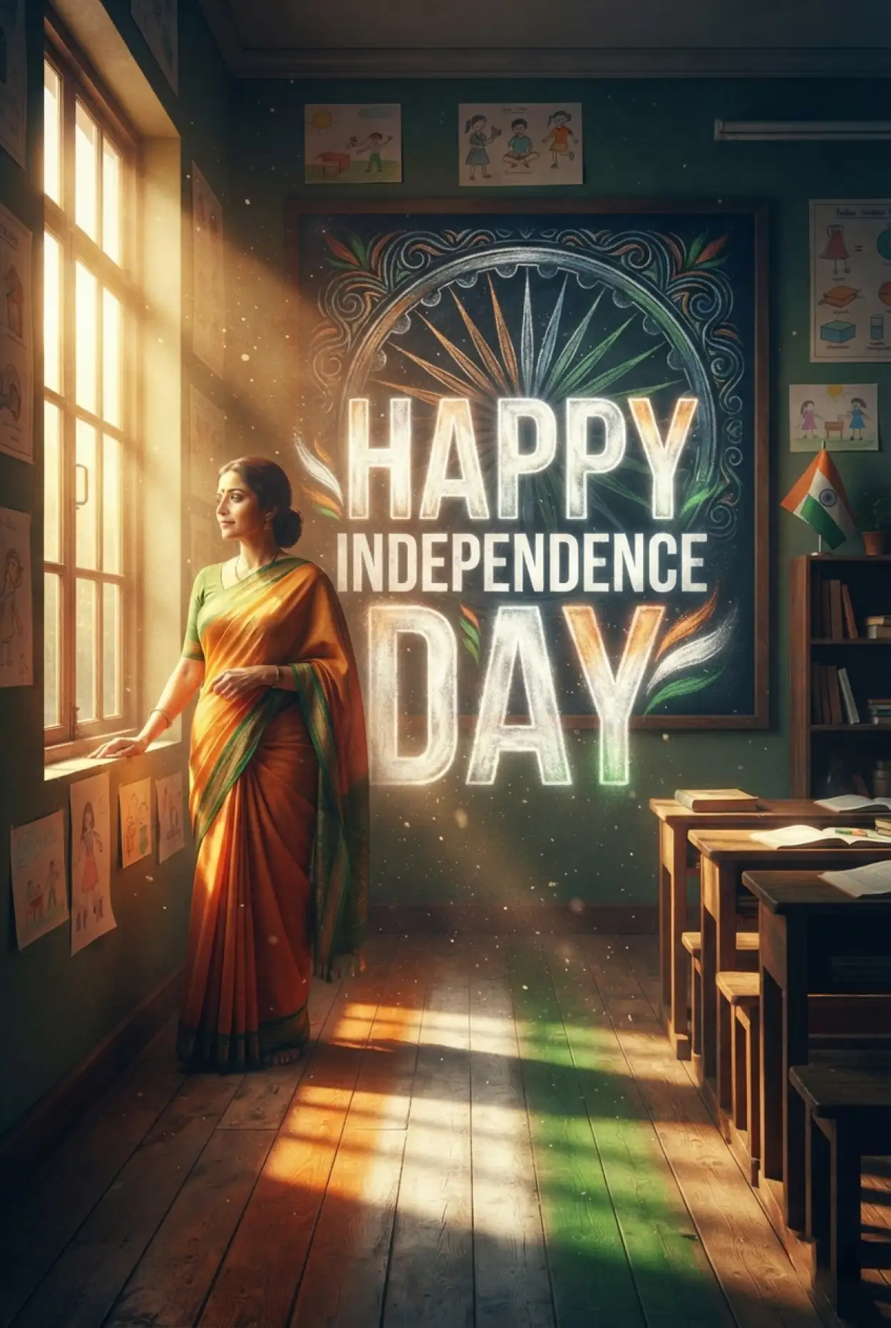 Free Download Independence Day Poster For Teachers 2026 - High Quality Independence Day Poster 2026 Image
