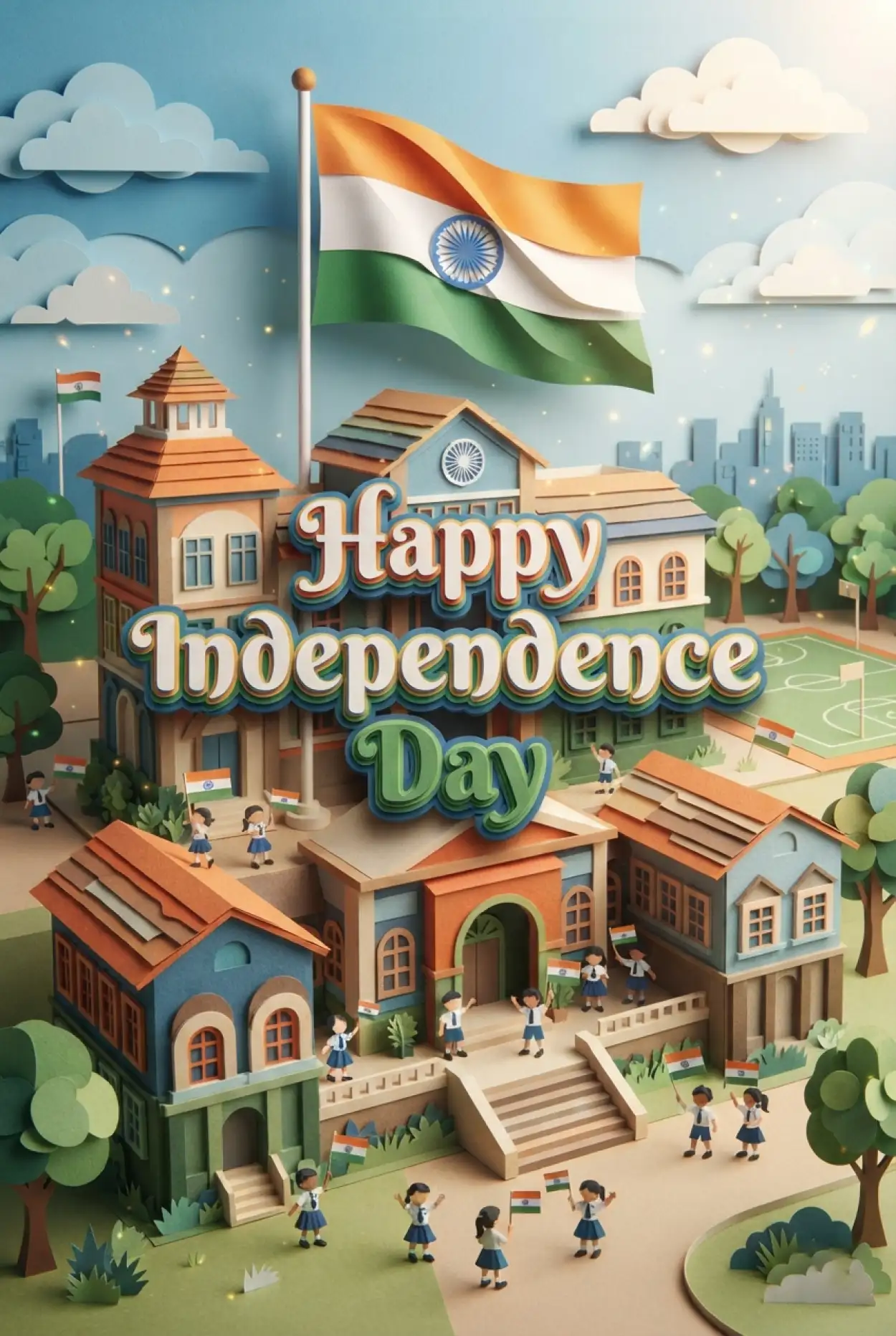 Free Download Independence Day School Function Poster 2026 - High Quality Independence Day Poster 2026 Image